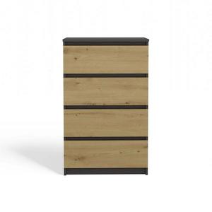 Komoda 4S M4 Malwa Antracit/Artisan vyobraziť