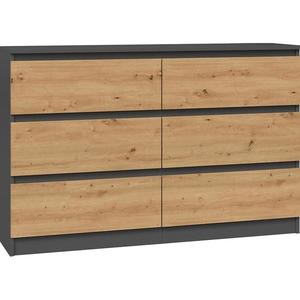 Komoda 120cm 6S M6 Malwa AntracitArtIsan vyobraziť