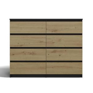 Komoda 120cm 8S M8 Malwa AntracitArtisan vyobraziť