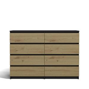 Komoda 140cm 8S M8 Malwa AntracitArtisan vyobraziť