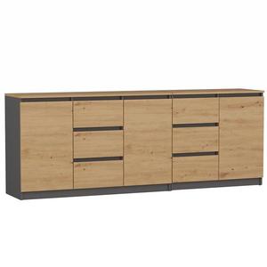 Komoda Costa 1d3s 2d3s Antracit/Artisan vyobraziť
