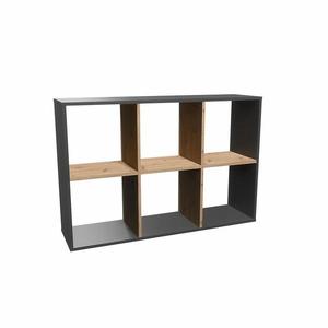 Regál Malax 2x3 Antracit/Artisan vyobraziť