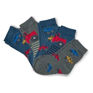 Detské ponožky, 5 párov, nákladné autá vyobraziť