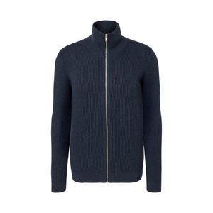 Pletený sveter, námornícky modrý s melírom vyobraziť