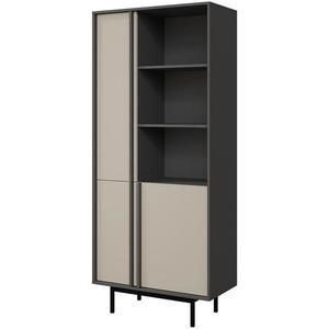 Vitrína Alsy 2 Svetlobéžová/Antracit vyobraziť