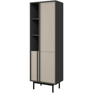Vitrína Alsy 3 Svetlobéžová/Antracit vyobraziť