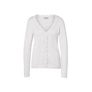 Pletený sveter s ažúrovým vzorom, biely vyobraziť