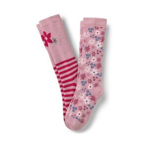 Detské ponožky do gumákov, 2 páry, kvietkované vyobraziť