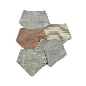 Detské mušelínové šatky na krk, 5 ks vyobraziť