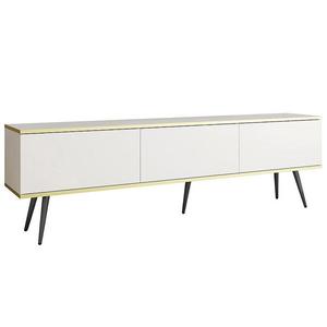 TV stolík Oro 175 Biela+ Čierne nohy vyobraziť