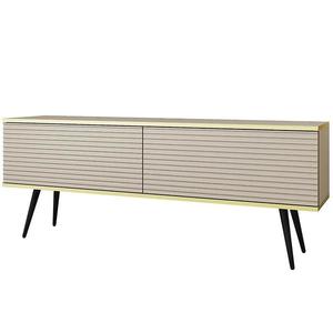 TV stolík Oro Mdf Drážkovanie 135 Bez+ Čierne nohy vyobraziť