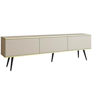 TV stolík Oro Mdf Drážkovanie 175 Bez+ Čierne nohy vyobraziť