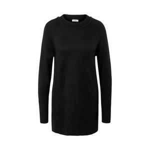 Dlhý pletený pulóver, čierny vyobraziť