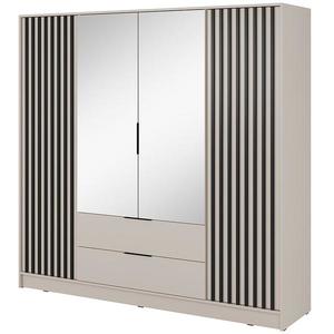 Skriňa Nelly 4d zrkadlo Kašmír/čierny pop vyobraziť