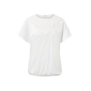Blúzkové tričko s výšivkou, biele vyobraziť