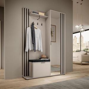 Predsieňový nábytok Nelly Kašmír/Čierna Pop vyobraziť