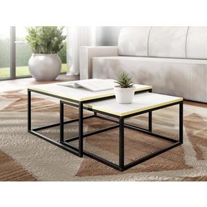 Konferenčný stolík Loftiko biela/zlatá vyobraziť