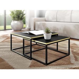 Konferenčný stolík Loftiko čierna/zlatá vyobraziť
