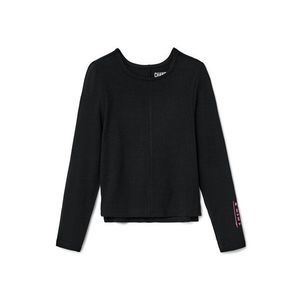 Detské tričko s dlhým rukávom, čierne vyobraziť