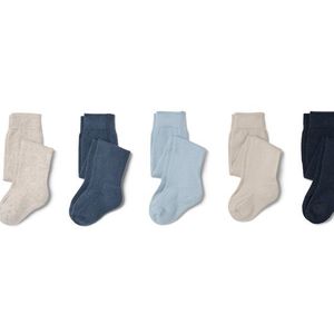 Detské bavlnené pančuchy, 5 ks, modré vyobraziť