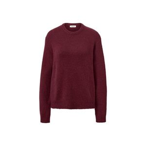 Pulóver z hrubej pleteniny s vlnou, bordový vyobraziť