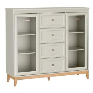 Vitrína nízka Windsor 7w Kašmír/Dub prírodný vyobraziť