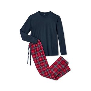 Pyžamo, modré/kárované vyobraziť