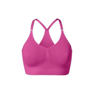 Športová podprsenka bez švov, ružová vyobraziť