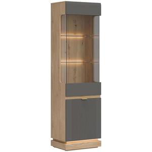 Vitrína L/P Milton Ml05 Dub Crem Torro Sivá vyobraziť