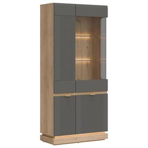 Vitrína Milton Ml06 Dub Crem Torro Sivá vyobraziť