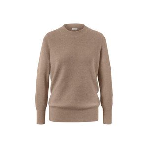 Pulóver z jemného úpletu, béžový melírovaný vyobraziť