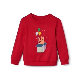 Detská mikina s počesanou vnútornou stranou, červená vyobraziť