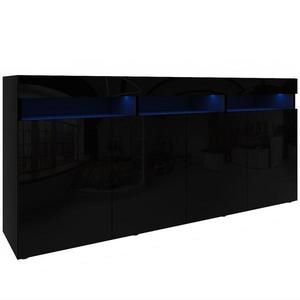 Komoda Izumi 175 BL čierna mat/lesk vyobraziť