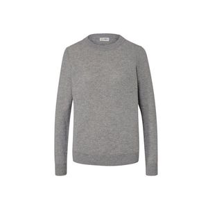 Pulóver z jemnej pleteniny s kašmírom, sivý s melírom vyobraziť