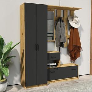 Predsieňový nábytok Cora wotan/čierna vyobraziť