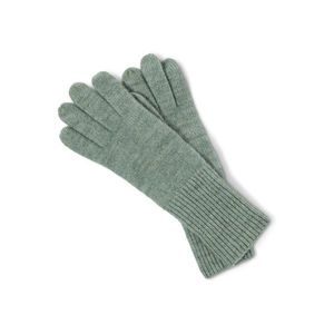 Pletené rukavice s vlnou, šalviové vyobraziť