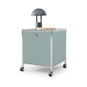 Kovový odkladací stolík »CN3« s 1 výklopným priečinkom, šalviový vyobraziť