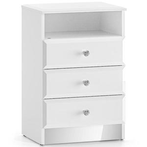 Nočný stolík Glamour 07 biela lesk vyobraziť