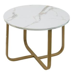 Konferenčný Stolík Pmc-Ct2514 Biely Mramor/Zlato vyobraziť