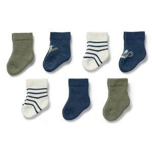 Ponožky pre batoľatá, 7 párov, drak vyobraziť