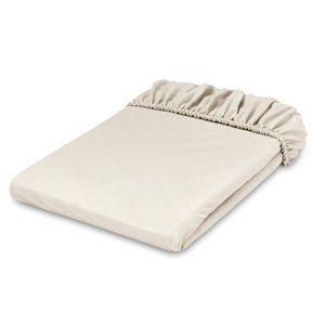 Napínacia plachta z česanej bavlny, nadmerná veľkosť, krémová vyobraziť