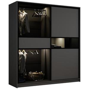 Skriňa s presklením Dream 200 Grafit/Sklo vyobraziť