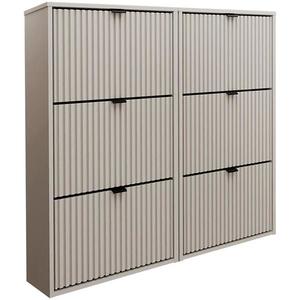 Skrinka na topánky Laro II Stojaci Kašmír/Kašmír/ Čierna vyobraziť