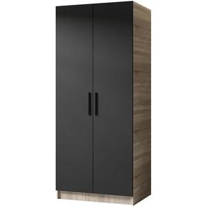 Skriňa Gold 2d Dub Sonoma/Čierna vyobraziť