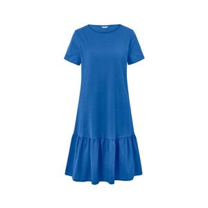 Džersejové šaty s volánom, kobaltovomodré vyobraziť