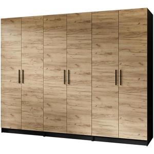 Skriňa X3 Gold 2d Čierna/Dub Craft Zlatý vyobraziť