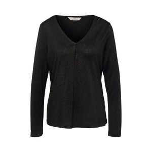 Trblietavé blúzkové tričko, čierne vyobraziť