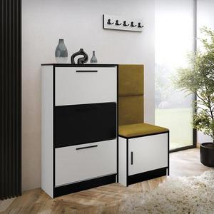 Skrinka na topánky Kpl Foli Biela + Žltá (KRONOS 01) vyobraziť