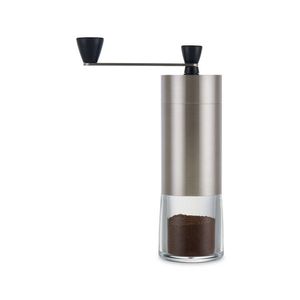 Ručný mlynček na kávu, strieborný vyobraziť