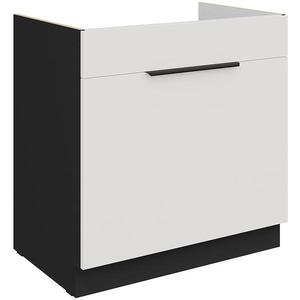 Kuchynská skrinka Aria-Wh/Bl Anti Fingerprint 80zl 1s Bb vyobraziť